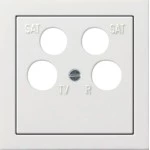 Gira 0259112 Zentralpl. 4f Flächenschalter Reinweiß 