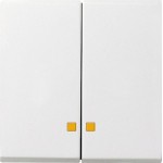 **Gira 063103 Wippe 2-fach mit Kontrollfenster für Wipp-Kontrollschalter Reinweiß glänzend 