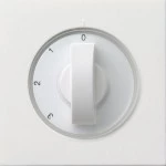 Gira 0669112 Abd. Knebel 3-Stufen 0/1/2/3 Flächenschalter Reinweiß 