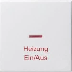 Gira 067803 Wippe mit Kontrollfenster und Aufdruck 'Heizung Ein Aus' Reinweiß glänzend 