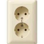 Gira 078801 2f-SCHUKO Vollpl. o.Kr. STK Standard 55 Cremeweiß 