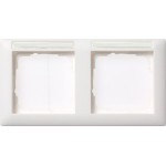 Gira 109203 Abdeckrahmen 2f waager. BSF Standard 55 Reinweiß 