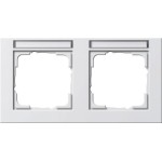 Gira 109222 Abdeckrahmen 2f waager. BSF Gira E2 Reinweiß m 