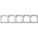 Gira 109503 Abdeckrahmen 5f waager. BSF System 55 Reinweiß 