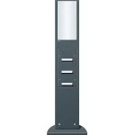 Gira 134228 E-Säule Licht + 3x SCHUKO SP 769 mm Gira Energiesäule Anthrazit 