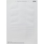 Gira 145500 Beschriftungsbögen 51,2 x 7 mm Zubehör 