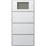 Gira 2043112 Tastsens.3 Plus 3f (1+2) KNX Flächenschalter Reinweiß 