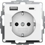 Gira 245903 SCHUKO SP USB-Spannungsvers. 2f Typ A/C System 55 Reinweiß 