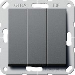 Gira 283228 Wippschalter 3f Wechselsch. System 55 Anthrazit 