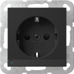 Gira 4170005 SCHUKO-Steckd. LED-Leuchte + SP System 55 Schwarz m 