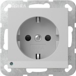 Gira 4170015 SCHUKO-Steckd. LED-Leuchte + SP System 55 Grau m 
