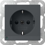 Gira 417028 SCHUKO-Steckd. LED-Leuchte + SP System 55 Anthrazit 