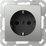 Gira 4383600 SCHUKO-Steckd. SP o.Kr. SRK System 55 Edelstahl 