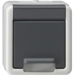 Gira 441430 SCHUKO-Steckd. KD + SP WG AP Grau 