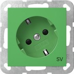 Gira 4418107 SCHUKO-Steckd. 30° + SP SV System 55 Grün 