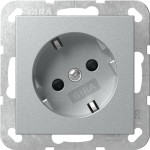 Gira 441826 SCHUKO-Steckd. 30° + SP System 55 F Alu 