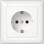 Gira 444003 SCHUKO-Steckd. Vollpl. Standard 55 Reinweiß 