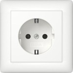 Gira 444027 SCHUKO-Steckd. Vollpl. Standard 55 Reinweiß m 