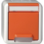 Gira 4440309 SCHUKO-Steckd. KD + BSF WG AP Orange 