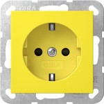 Gira 4453106 SCHUKO-Steckd. SP + Abd. Sonderstrom System 55 Gelb 