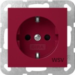 Gira 4453108 SCHUKO-Steckd. SP WSV System 55 Rot 