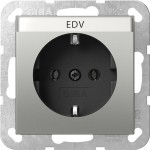 Gira 4457600 SCHUKO-Steckd. BSF System 55 Edelstahl(lack.) 