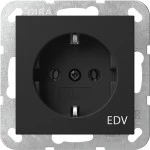 Gira 4458005 SCHUKO-Steckd. Aufdruck EDV System 55 Schwarz m 