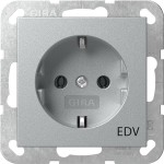 Gira 445826 SCHUKO-Steckd. Aufdruck EDV System 55 F Alu 