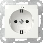 Gira 446227 SCHUKO-Steckd. BSF + SP System 55 Reinweiß m 