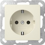 Gira 446601 SCHUKO-Steckd. o.Kr. System 55 Cremeweiß 