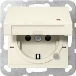 Gira 455201 SCHUKO-Steckd. KD Kontroll + SP System 55 Cremeweiß 