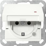 Gira 455227 SCHUKO-Steckd. KD Kontroll + SP System 55 Reinweiß m 