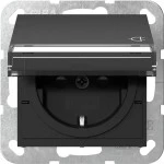 Gira 4557005 SCHUKO-Steckd. KD BSF + SP System 55 Schwarz m 