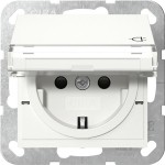 Gira 455727 SCHUKO-Steckd. KD BSF + SP System 55 Reinweiß m 