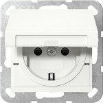 Gira 475427 SCHUKO-Steckd. KD + SP SRK System 55 Reinweiß m 