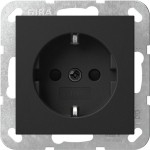 Gira 4755005 SCHUKO-Steckd. SP o.Kr. System 55 Schwarz m 