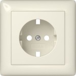 Gira 492901 Abd. SCHUKO-Steckd. Vollpl. System 55 Cremeweiß 