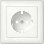 Gira 492903 Abd. SCHUKO-Steckd. Vollpl. System 55 Reinweiß 