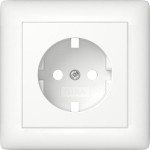 Gira 492904 Abd. SCHUKO-Steckd. Vollpl. System 55 Reinweiß m 