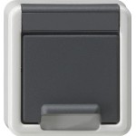 Gira 494230 Gehäuse-OT SCHUKO-Steckd. KD + SP WG AP Grau 