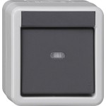 Gira 515130 Taster-BA 1f Kontrollf. + 1-Punkt KNX WG AP Grau 