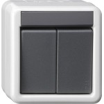 Gira 516130 Taster-BA 2f 1-Punkt KNX WG AP Grau 