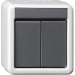 Gira 516230 Taster-BA 2f 2-Punkt KNX WG AP Grau 