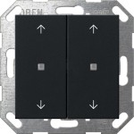 Gira 5174005 Taster Wippe 2f Pfeile OneKNX System 55 Schwarz m 