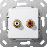 Gira 563203 C-Audio Lötanschl. Einsatz Reinweiß 