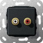 Gira 563310 C-Audio K-Peitsche Einsatz Schwarz m 