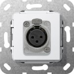 Gira 566703 XLR-Buchse D-Serie Einsatz Reinweiß 