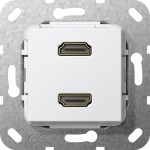 Gira 567203 HDMI 2f K-Peitsche Einsatz Reinweiß 