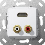 Gira 567403 C-Audio HDMI K-Peitsche Einsatz Reinweiß 