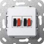 Gira 569303 Lautsprecheranschluss 2f Einsatz Reinweiß 